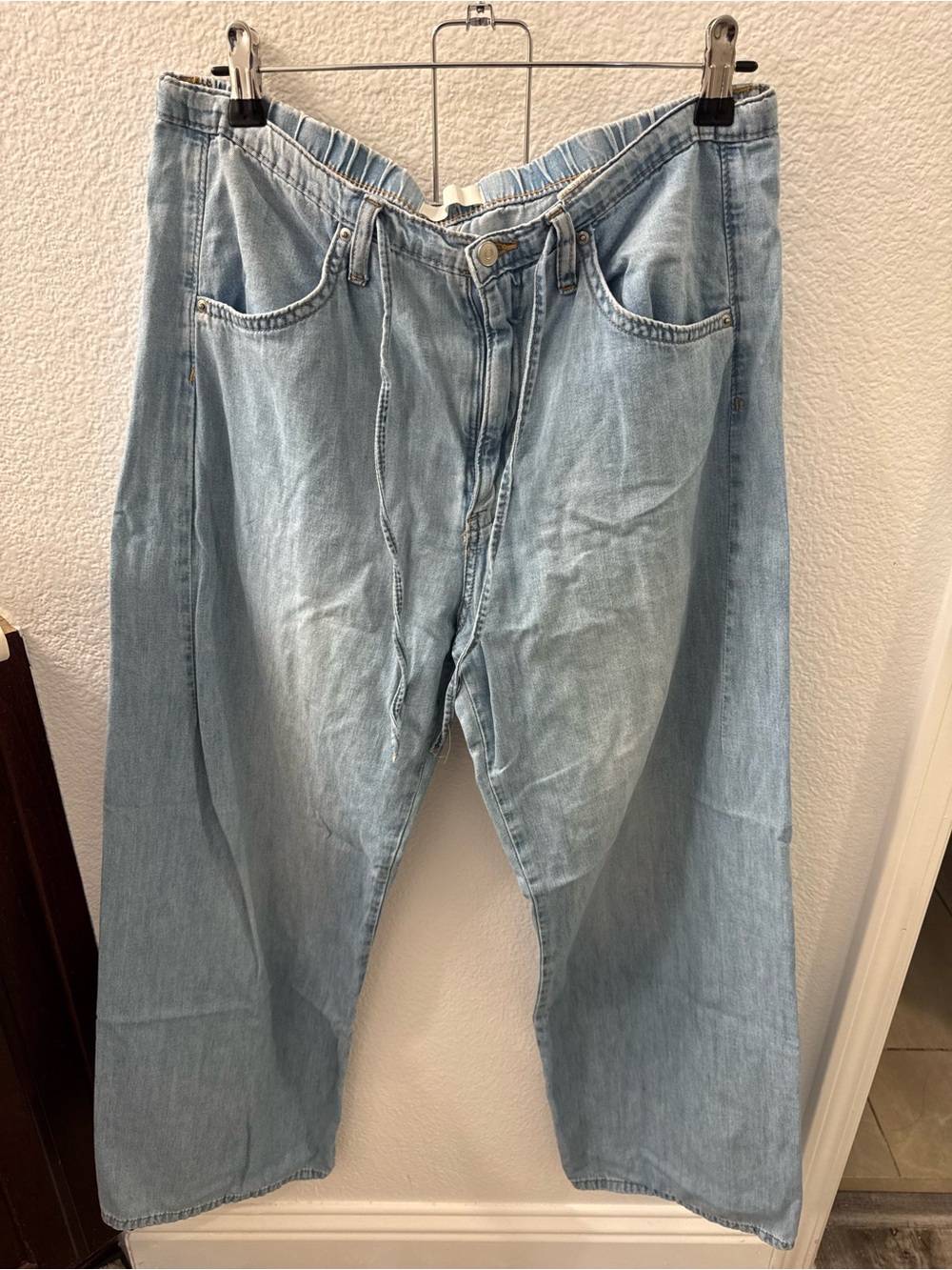 Zara Light Blue Wide Leg Jeans